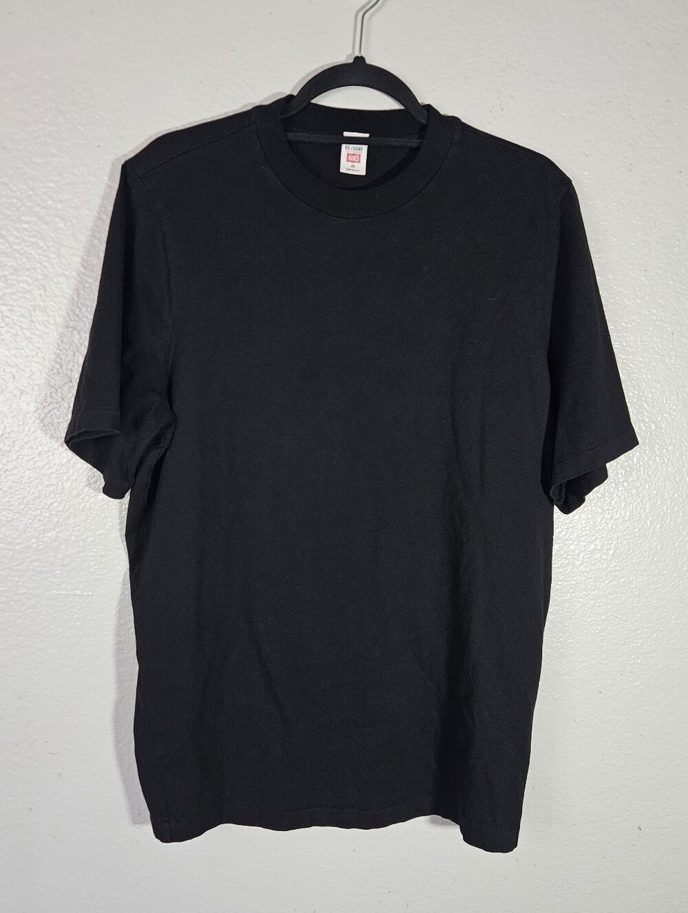 Redone Hanes Heavyweight Classic Tee Black Size XS